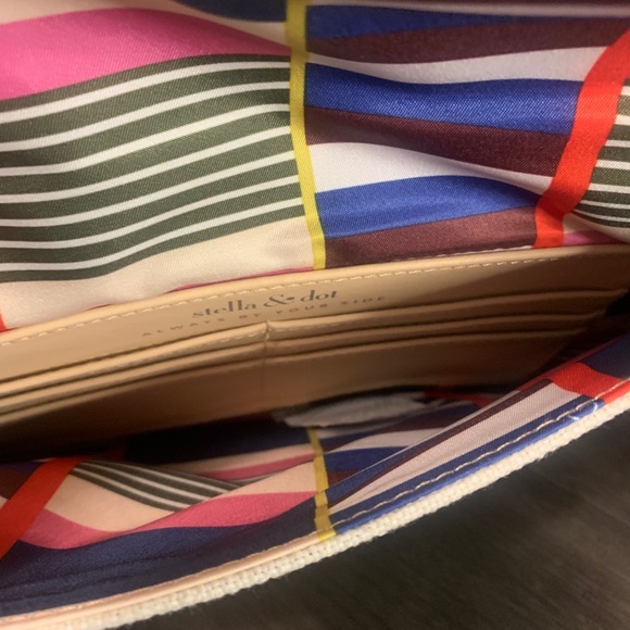 City Slim clutch- Black/Cream Stripe - Picture 3 of 4